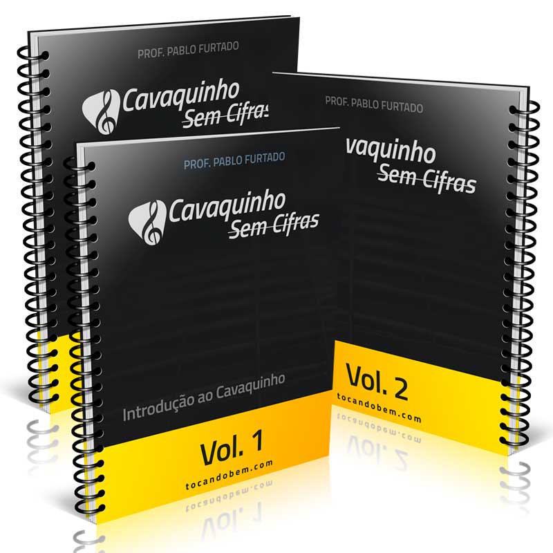 3 Apostilas Impressas - Exclusivas do Curso Cavaquinho Sem Cifras
